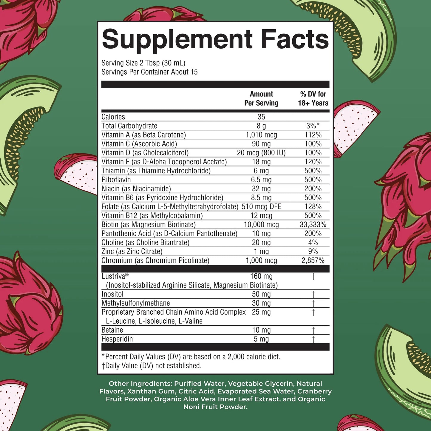 Mary Ruth's Multivitaminico Dragon Fruit Melon, 450ml