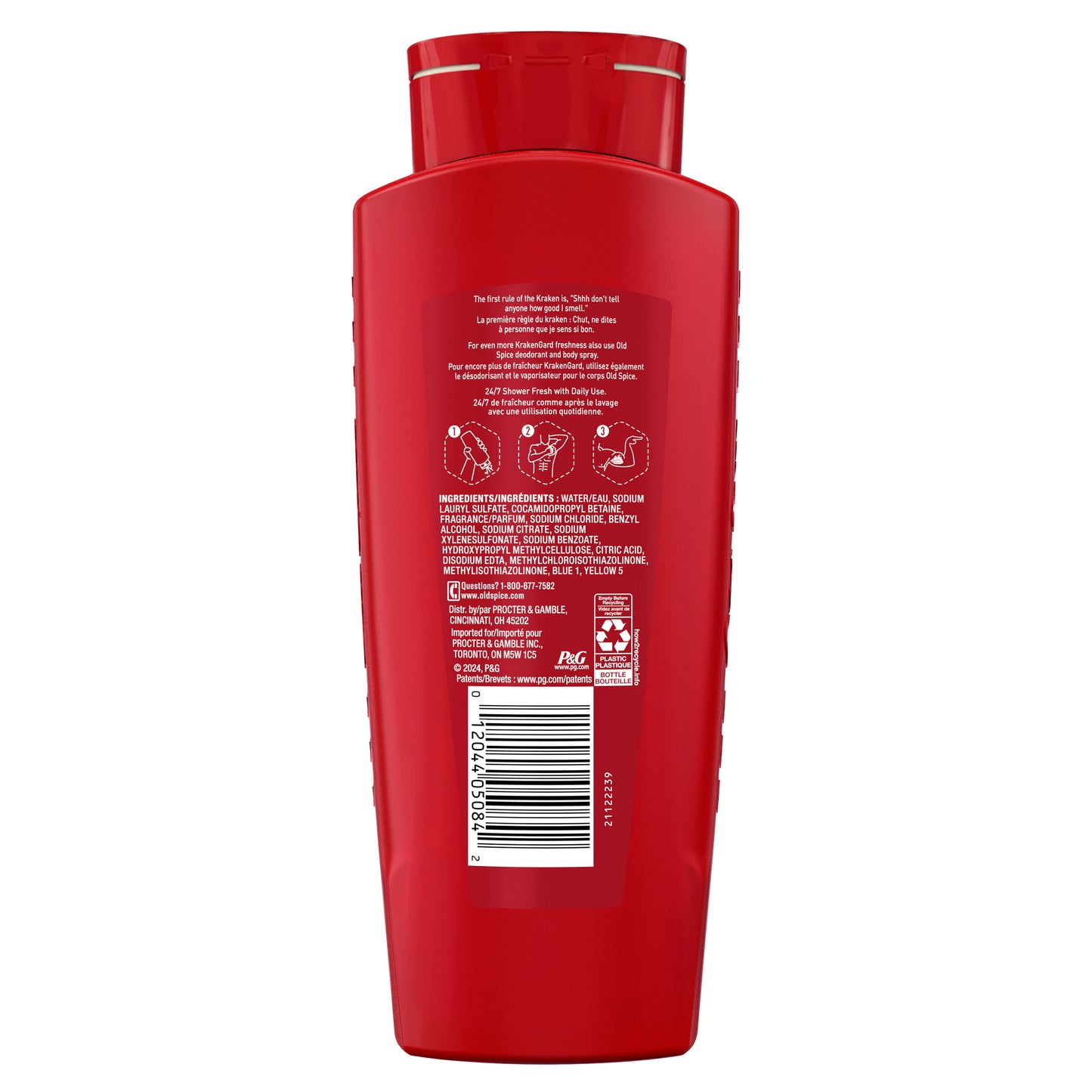 Old Spice Body Wash For Men, 24/7 Shower Clean 24oz