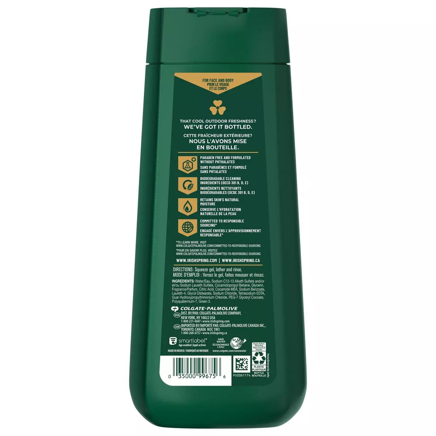 5 in 1 Body Wash Irish Spring, 20oz