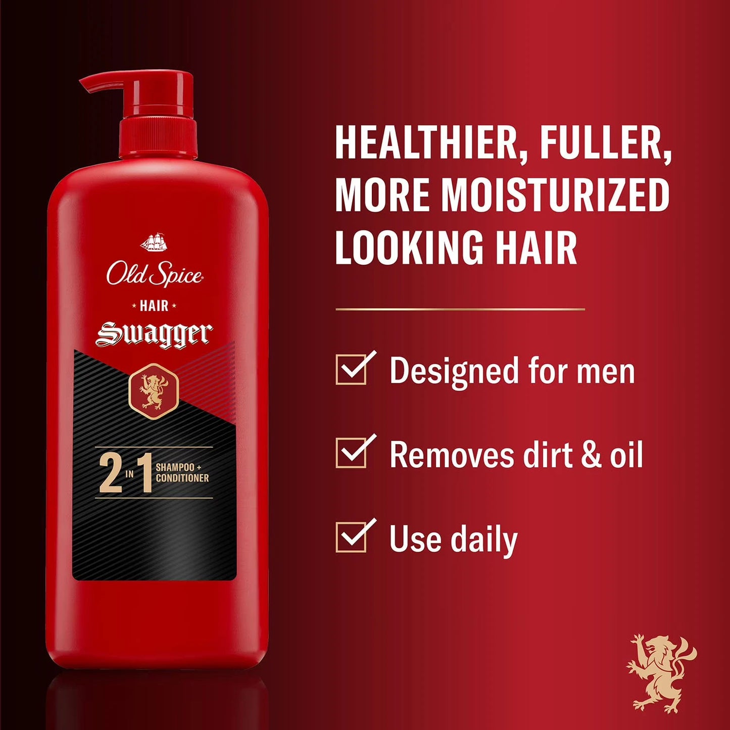 Old Spice Swagger 2-en-1 Shampoo y Acondicionador, 39.9 fl. oz.