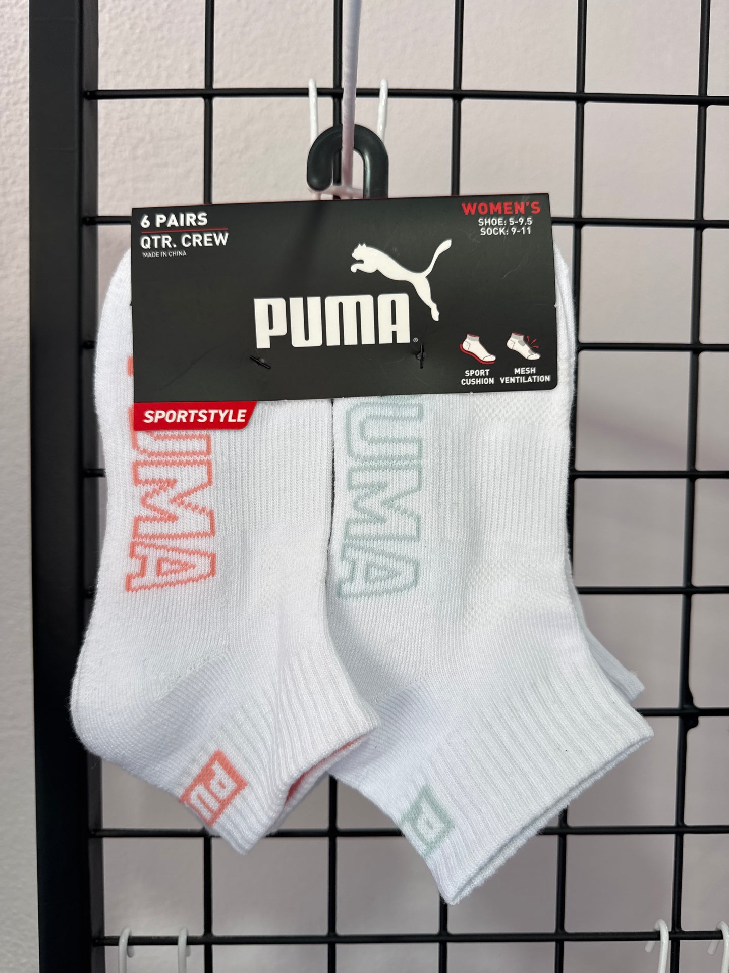 PUMA Women's Sportstyle Quarter Crew Socks (6 Pack)