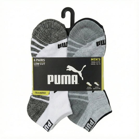 PUMA Men's Training Low Cut Socks (Pack de 6)