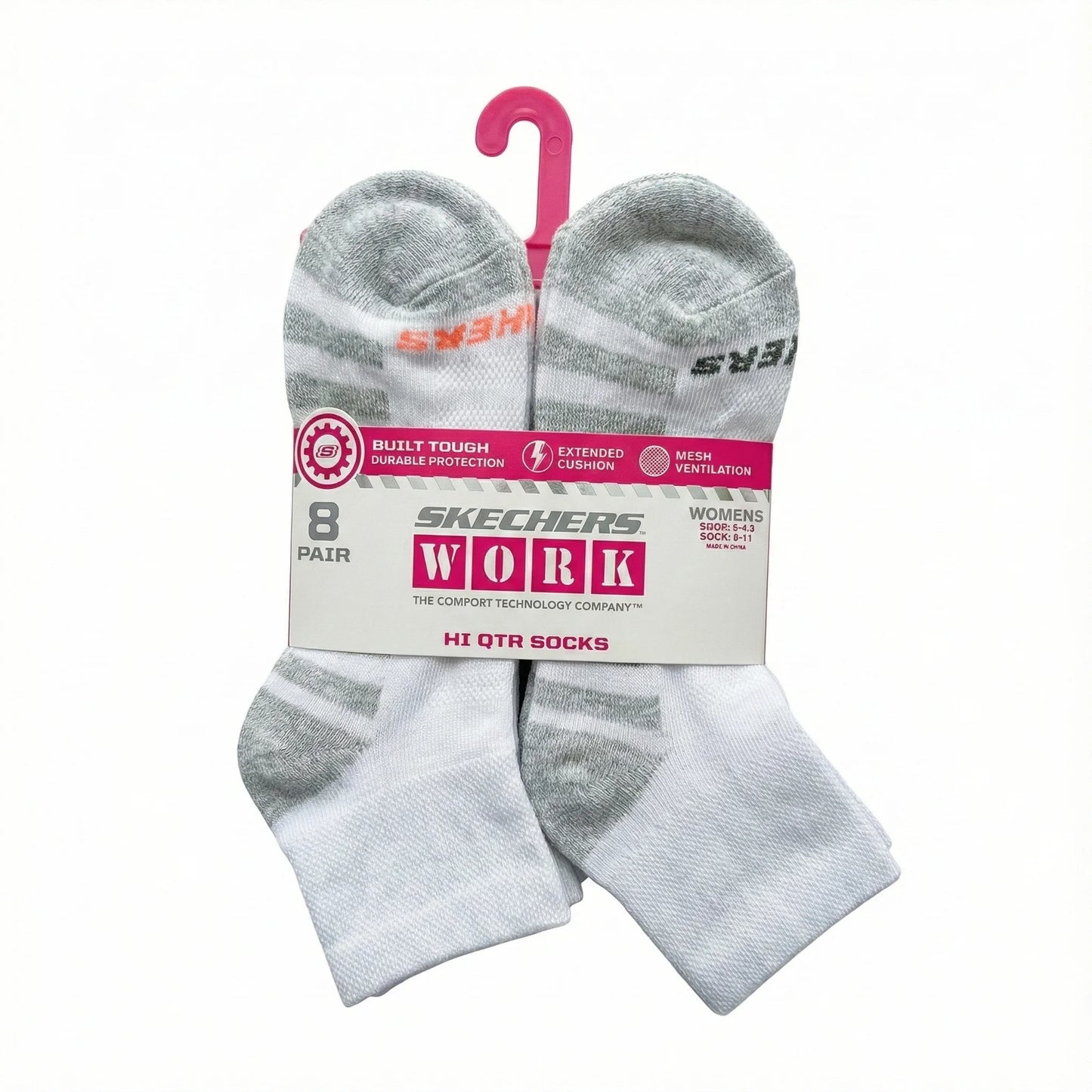 Skechers Work Women's High Quarter Socks (8 Pack)