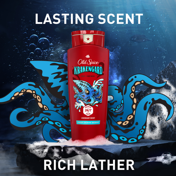 Old Spice Body Wash For Men, 24/7 Shower Clean 24oz